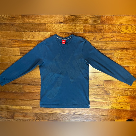 Nike Other - Nike Teal Blue Long Sleeve Heavy Cotton Shirt Men's Large